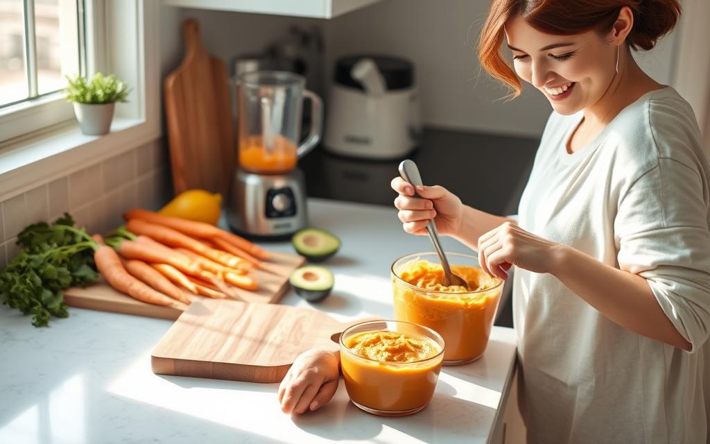 homemade baby food preparation