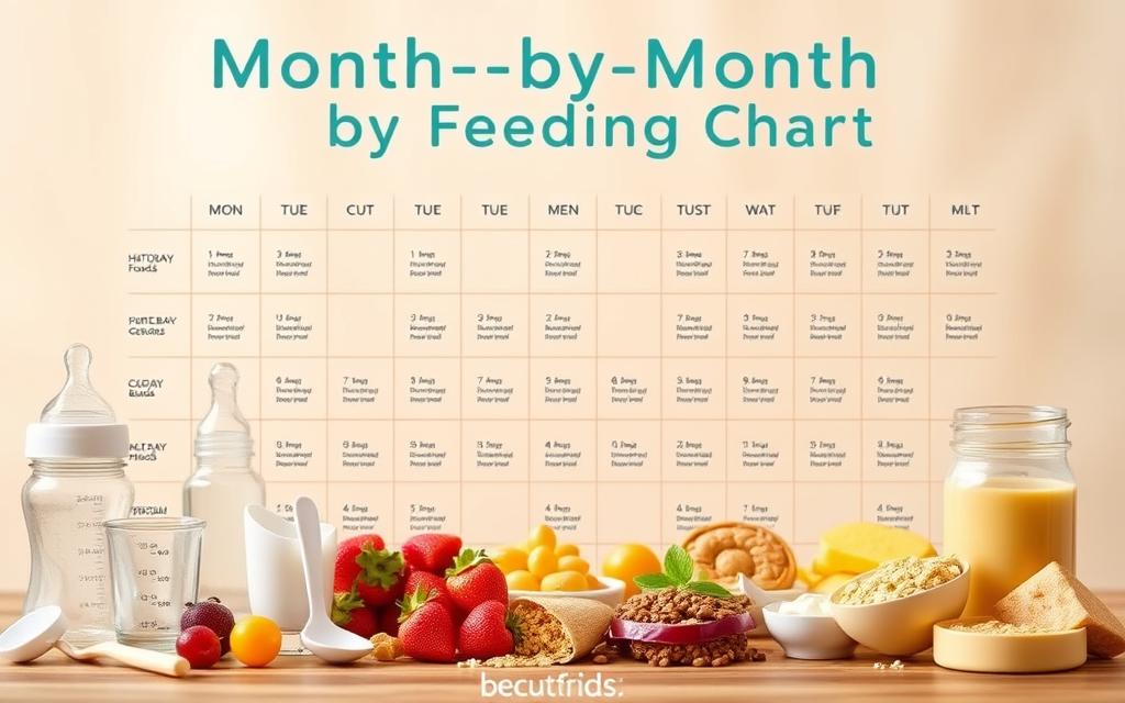 Month-by-Month Baby Feeding Chart (0–12 Months)